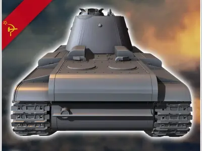 KV-3 Object 223 - Soviet army WW2 Second World East front Ostfro 3D print model