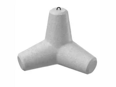Concrete Tetrapod 3D model