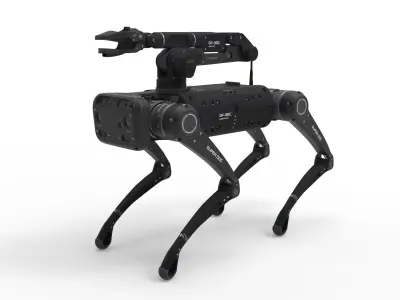 robot dog with manipulator 3D model