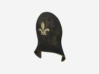 Assassin Mask A03 Black Gold - Character Design Fashion Low-poly 3D model