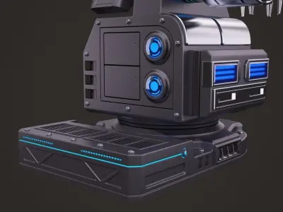 Futuristic Robotic Arm Stylized 3D model