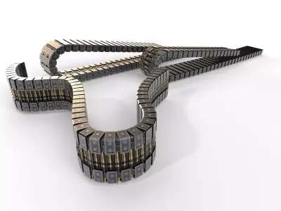 Ammunition feed chute  Low-poly 3D model