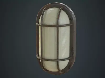 Bulkhead Light 1C Low-poly 3D model