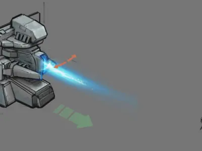Wall Fortress - Machine Gun Type 02 3D model