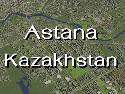 Astana Kazakhstan - city and urban 3D model