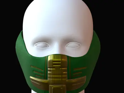 Gas mask helmet 3d model scifi Low-poly  Low-poly 3D model