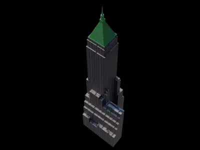 40 Wall Street - NYC Low-poly 3D model