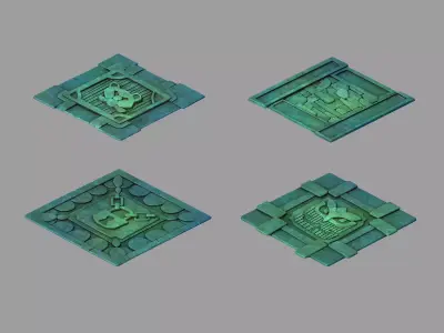 Disney main city - surface pattern 02 3D model