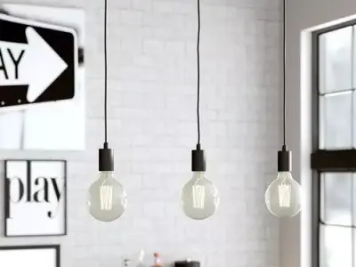 Black Foxworth Light Kitchen Island 3D model