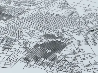 Mogadishu Road Network and Streets 3D model