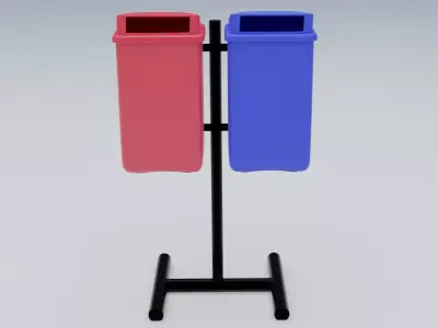 Trash Can on The Street 3D model