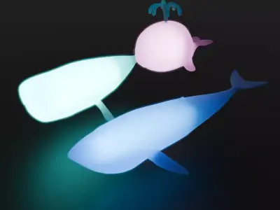 Indirect whale lighting 3D model