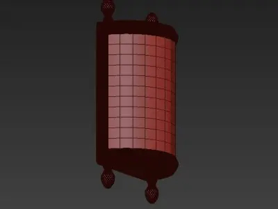Lennon wall light fixture with three candles 3D model