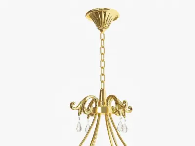 Classic bronze chandelier 0013 3D model