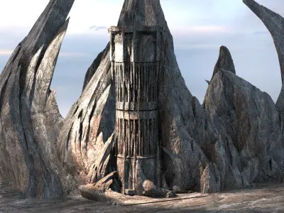 Persian desert Empress cliff  5 3D model