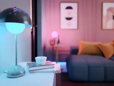 Stylized Pastel Living Room 3D model