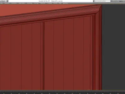 Wardrobe 3d model sliding door Low-poly 3D model