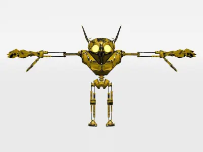 Friendly Robot Low-poly 3D model