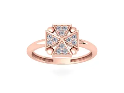 Light Weight Diamond Ring 3d Model and Render  3D print model order