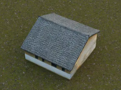 Traditional Rural Dwelling Low-poly 3D model