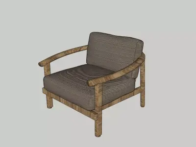modern chair 3D model 4