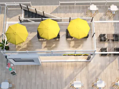 Container Restaurant Low-poly 3D model purchase