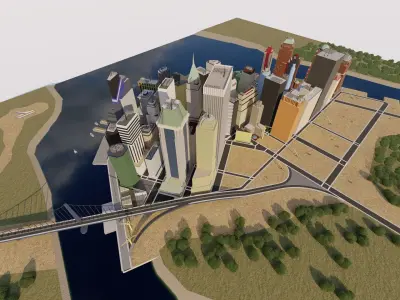 City-modern city- urban 3D model