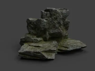 Rock 7-8 Low-poly 3D model