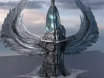 Art Deco Deep sea Rapture Winged city   3D model