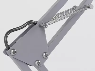 Desk Lamp Flexo Titanium - PBR metal desk lamp 3D model