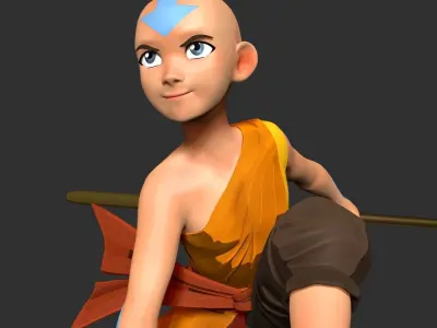 Aang - Avatar Fanart 3D print model