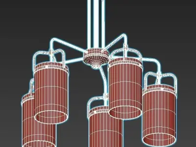 rivoli-annegret-4082-305-b0051270 five light chandelier with ... 3D model