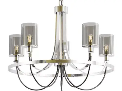 arte-lamp-ombra-a2995lm-5cc chandelier with four lights and c... 3D model