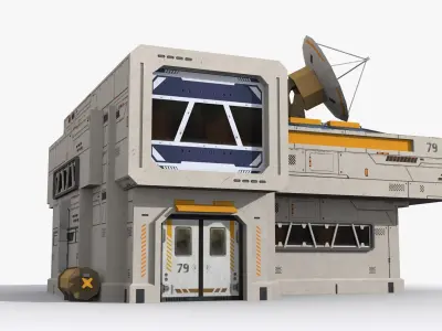 Factory Industrial Sci Fi x13 Low-poly 3D model