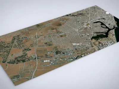 Cityscape Ajman United Arab Emirates 3D model