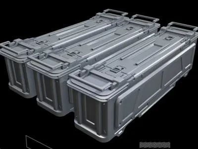 Sci Fi Crate Pack 3D model