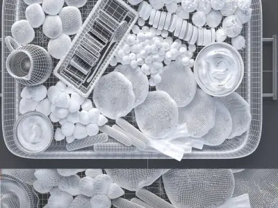 Pancake Board Decoration Set 2 3D model