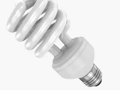 Fluorescent light bulb Low-poly 3D model