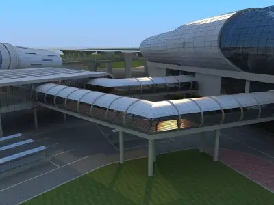 Light Rail Station 1 3D model