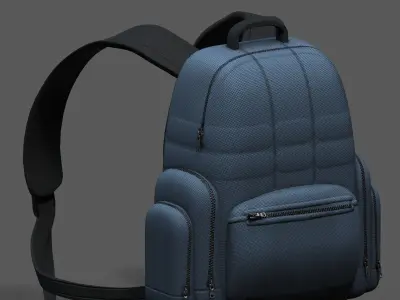Backpack bag baggage Color 3d low poly Low-poly 3D model