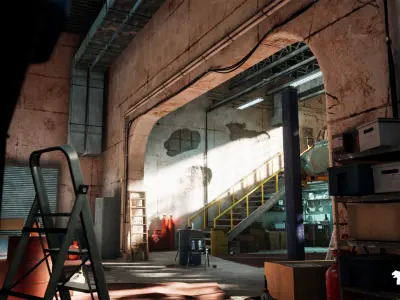 Garage Warehouse  Low-poly 3D model