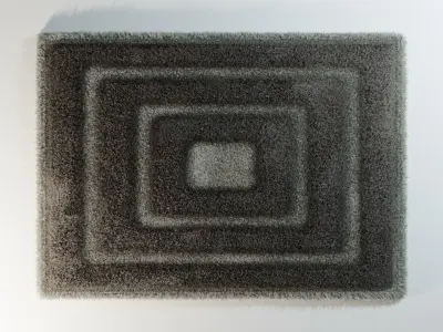 Carpet shaggy rug 3D model