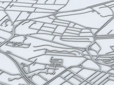 Nairobi Road Network and Streets 3D model