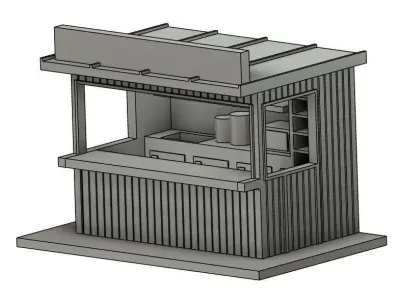 Food Booth - H0 Scale 3D print model