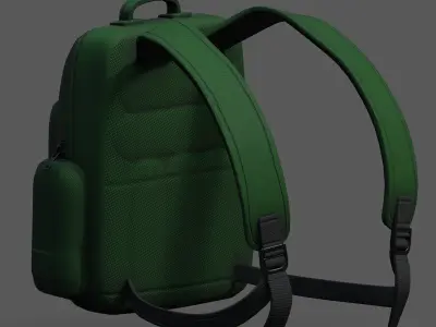 Backpack bag baggage Color 3d low poly Low-poly  Low-poly 3D model 6