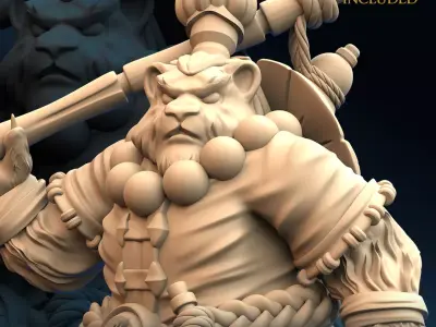 Panda Sentinel of the Golden Echo A 3D print model