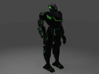 Humanoid Sci-fi Character 3D Print 3D print model