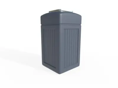 Trashcan m3 Low-poly 3D model