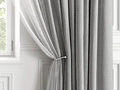 Curtain Set 497C 3D model