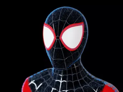 Miles Morales - Spider-Verse Style Rigged and Textured 3d model Low-poly 3D model